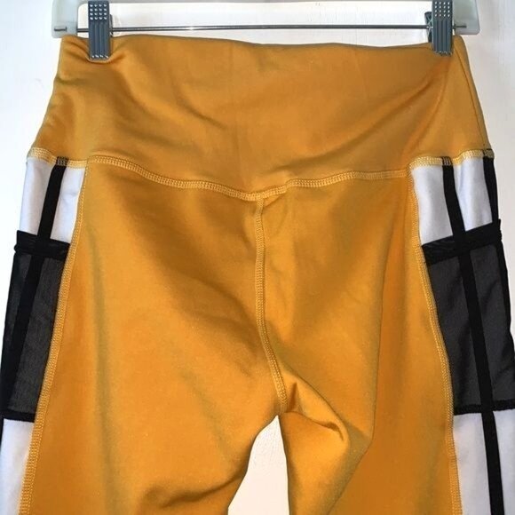 Yellow & Black Tracksuit Set With Hoodie & Striped Design L/XL - Picture 8 of 14